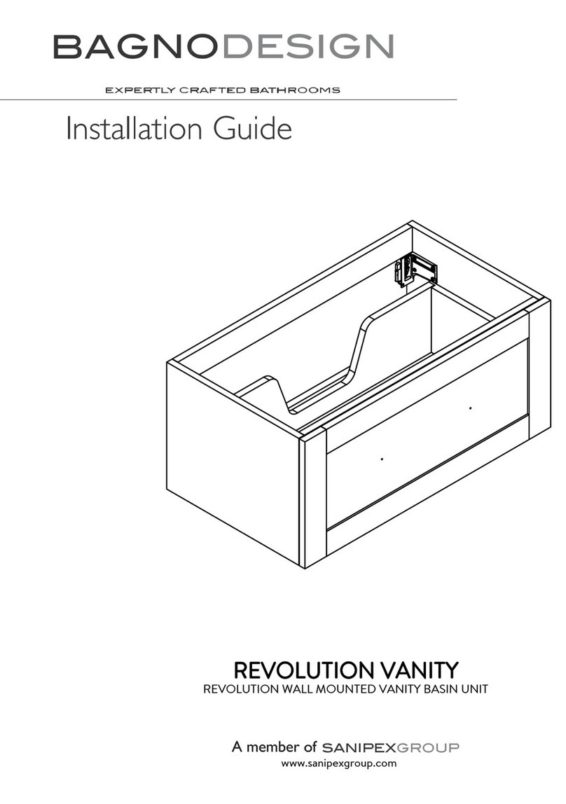 Sanipex BAGNODESIGN REVOLUTION BDF-REV-V120-WH installation guide
