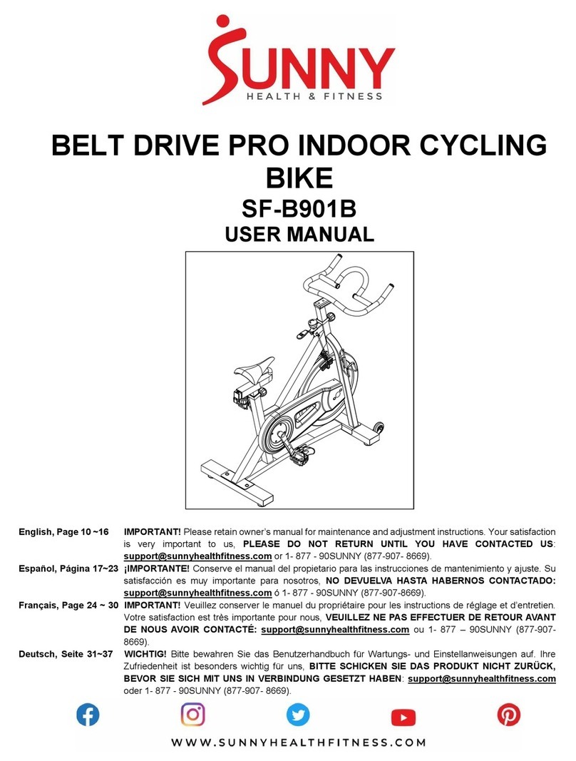 Sunny Health & Fitness SF-B901B user manual
