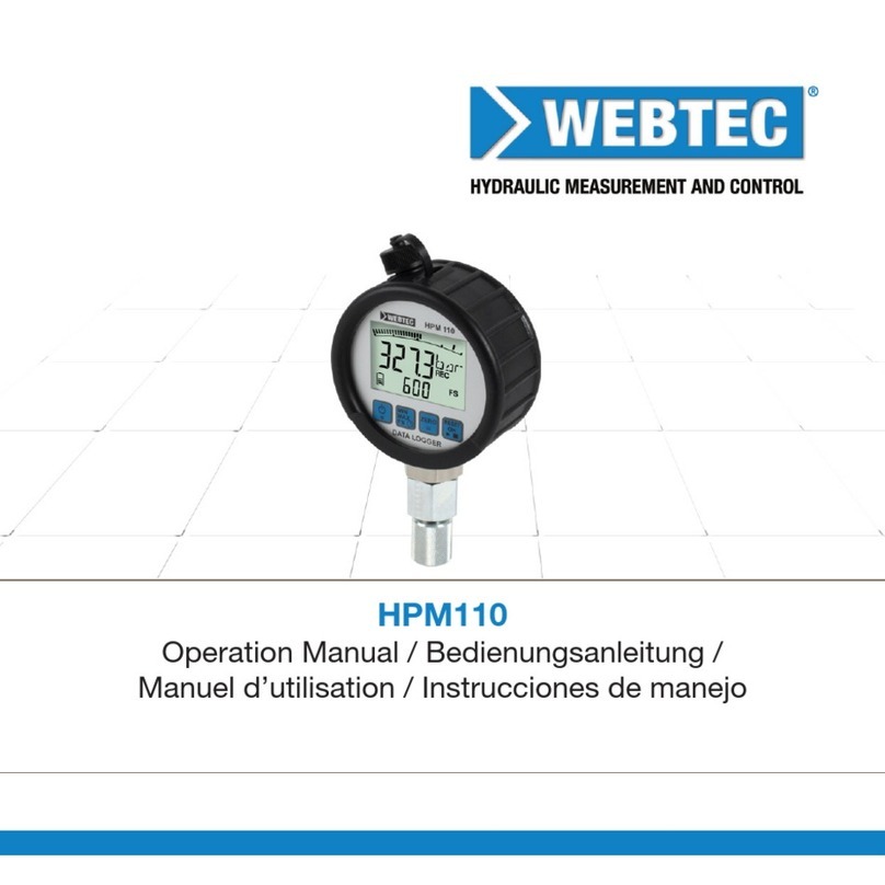 WEBTEC HPM110 Operation manual