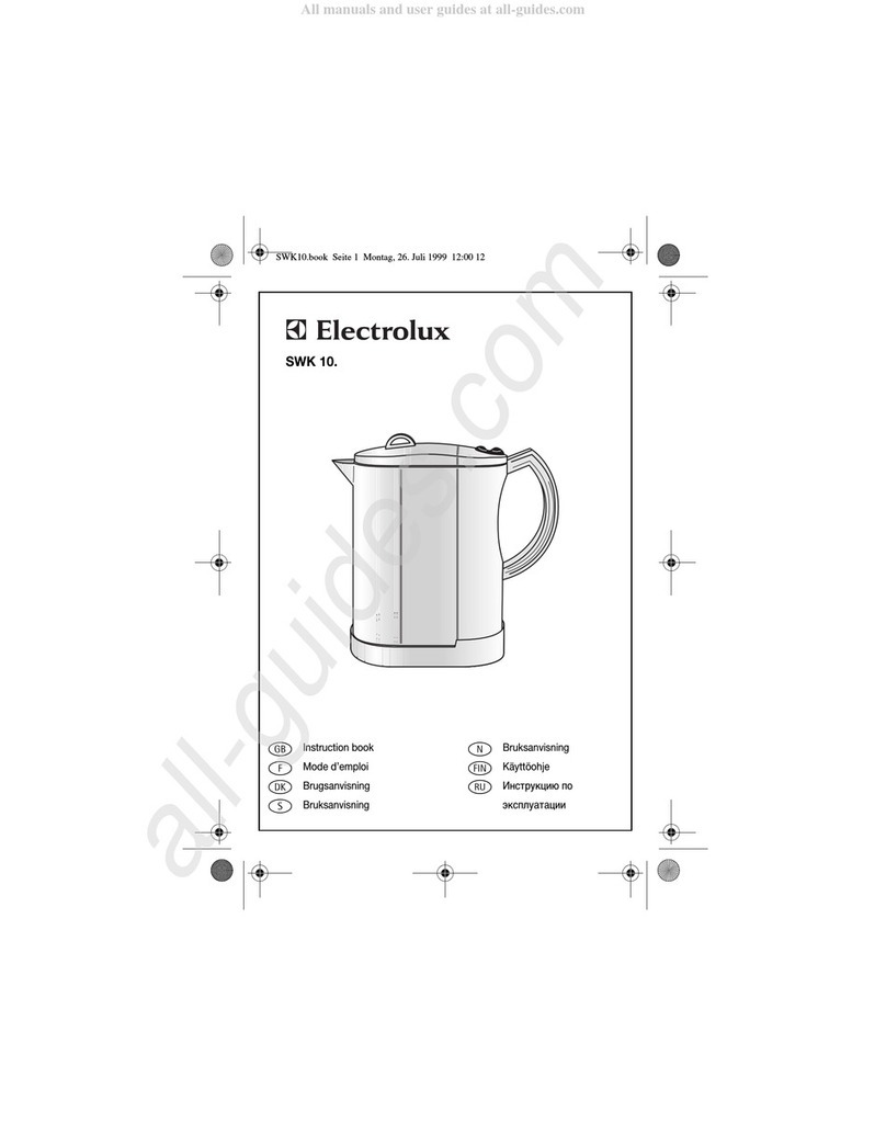 Electrolux SWK 10 Series User manual