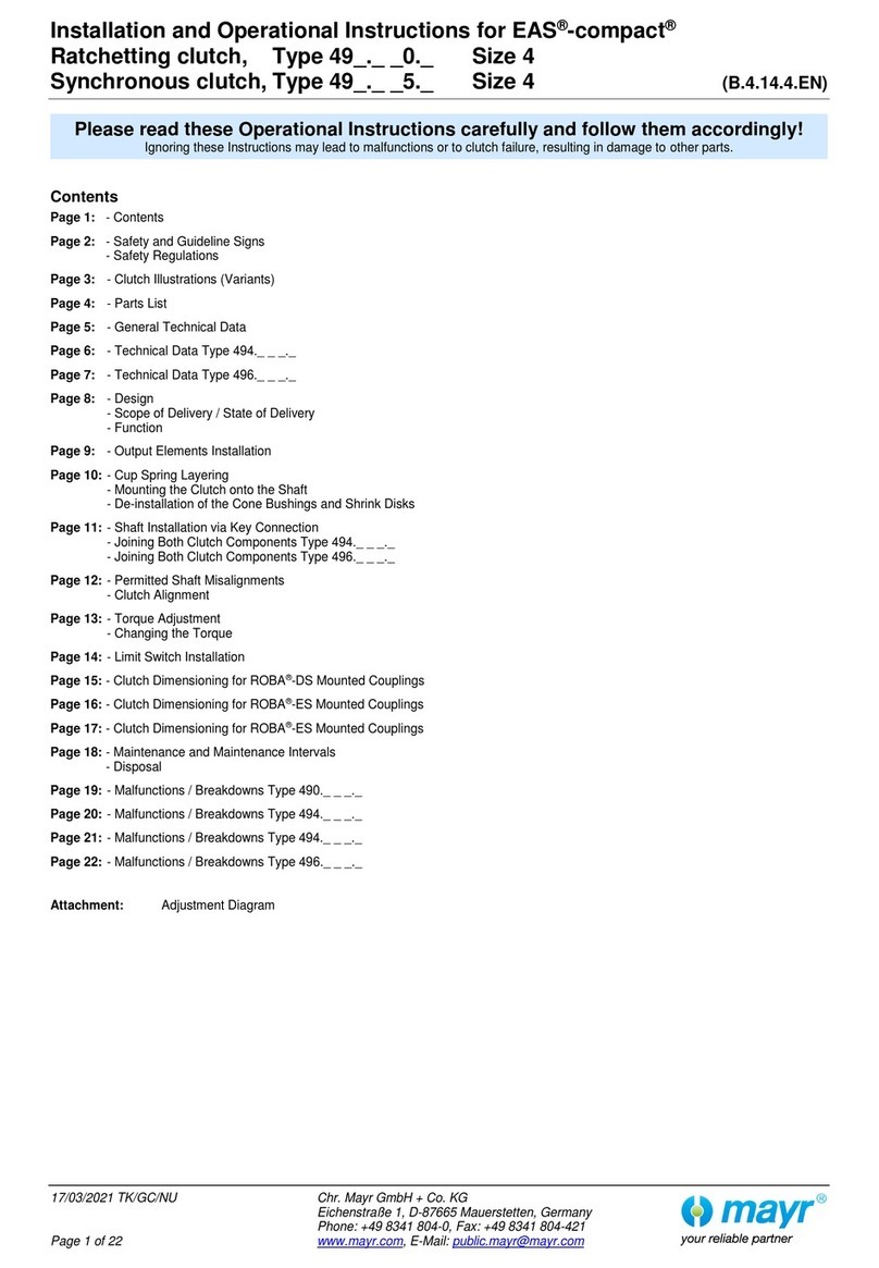 Mayr EAS-Compact 49 Series Quick start guide