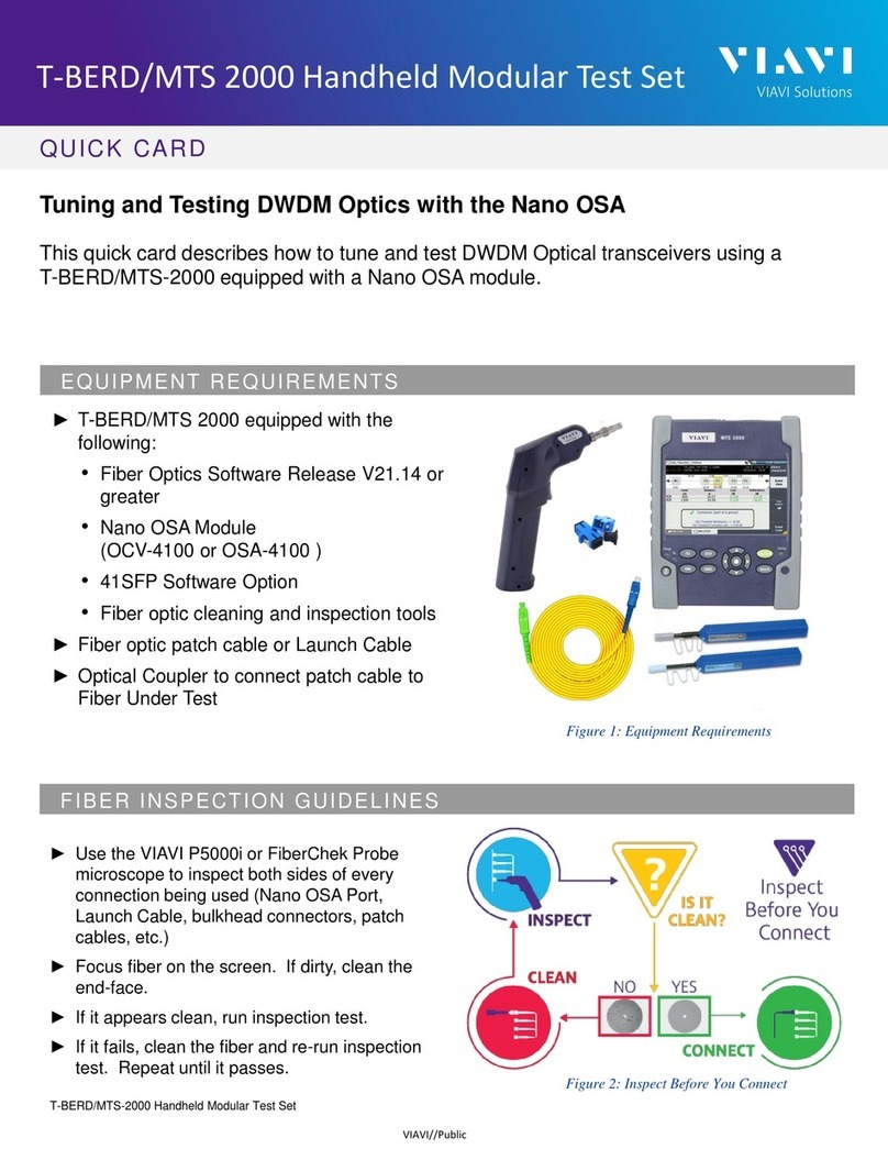 Viavi T-BERD/MTS 2000 quick start guide
