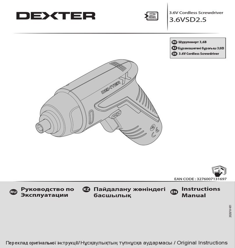Dexter Laundry 3.6VSD2.5 User manual Dexter Laundry 3.6VSD2.5 User manual