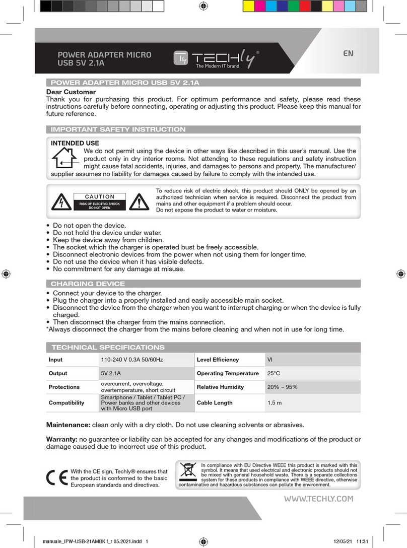 Techly IPW-USB-21AMBK User manual