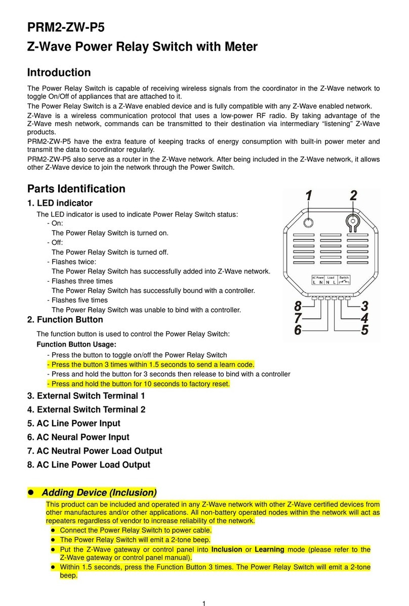 Vesta PRM2-ZW-P5 quick start guide