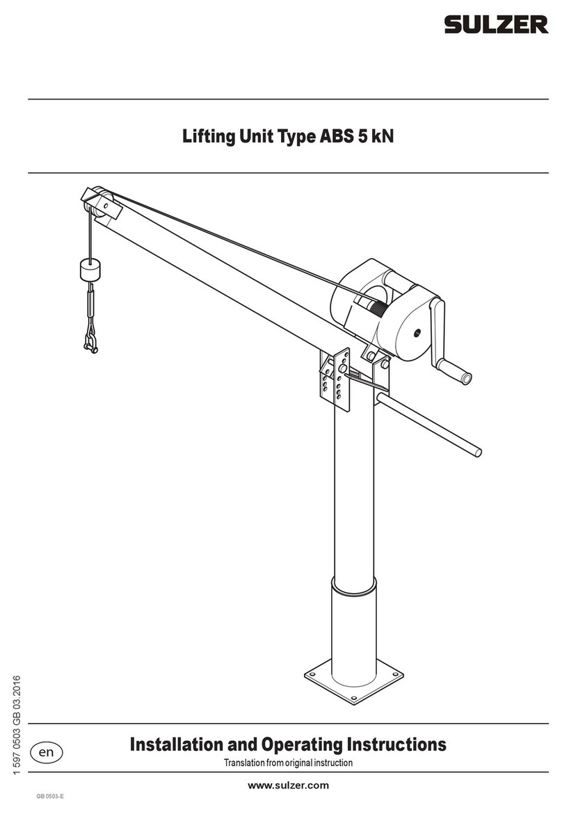 Sulzer ABS 5 kN Installation and operating instructions