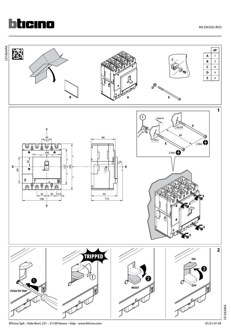 Bticino T734F100EBD manual