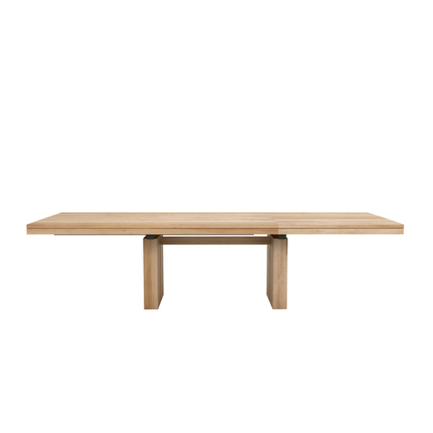 Ethnicraft OAK DOUBLE EXTENDABLE DINING TABLE User manual