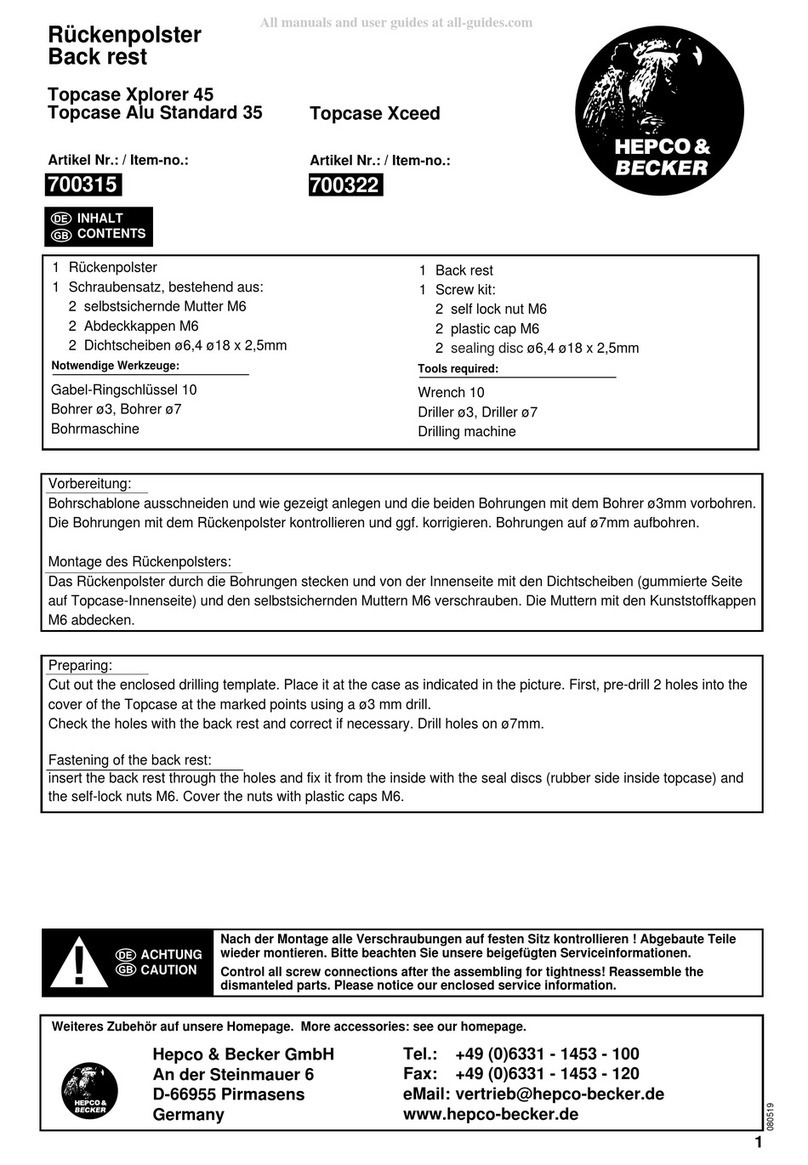 hepco & becker 700315 User manual hepco & becker 700315 User manual