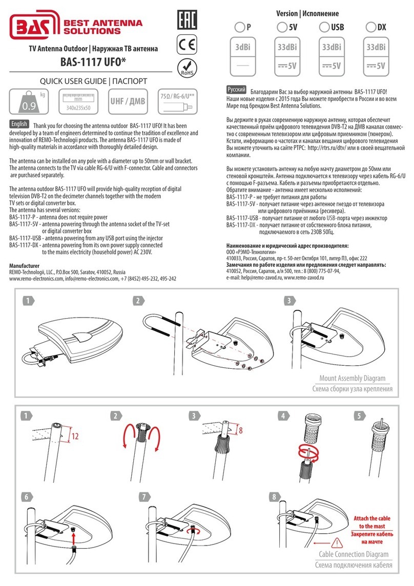 BAS BAS-1117 UFO Series Instruction manual