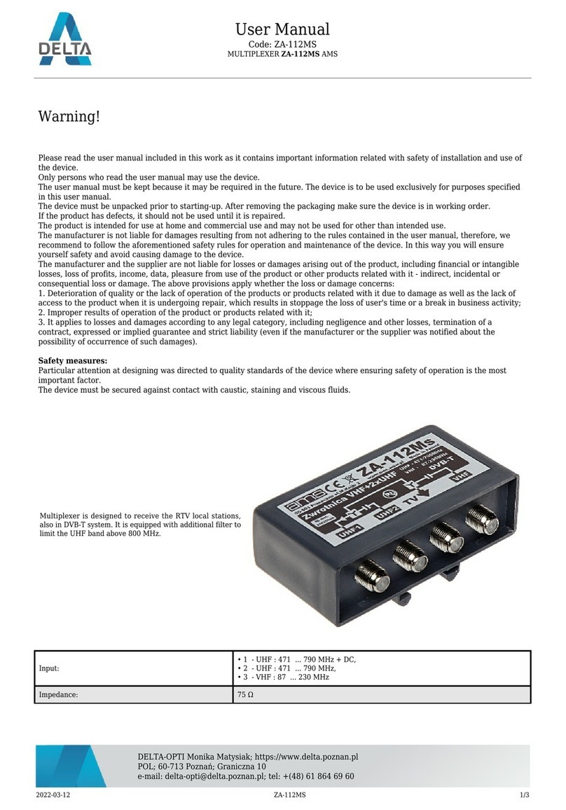 Delta ZA-112MS user manual