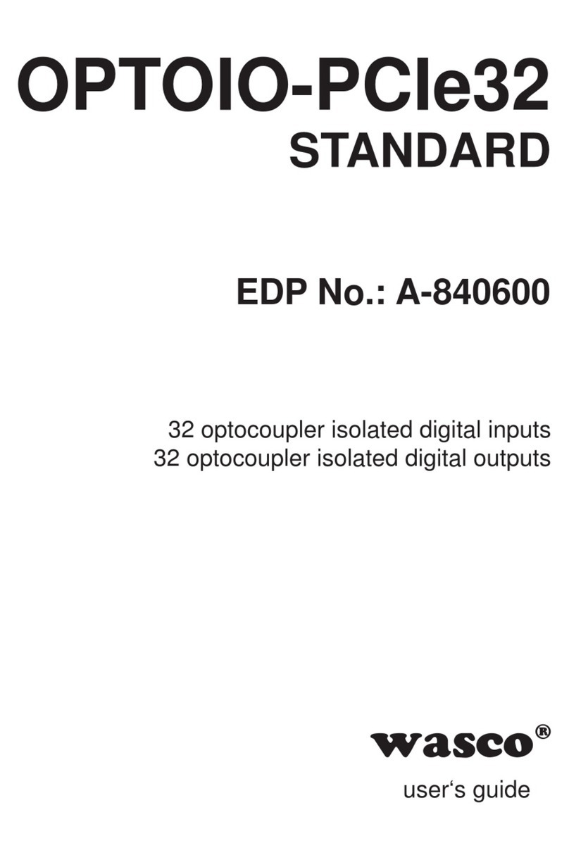 Wasco OPTOIO-PCIe32 STANDARD User manual