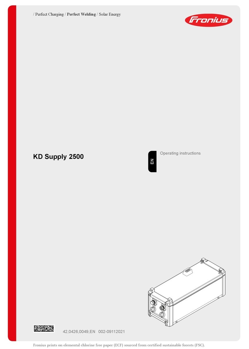 FRO­NIUS KD Supply 2500 User manual