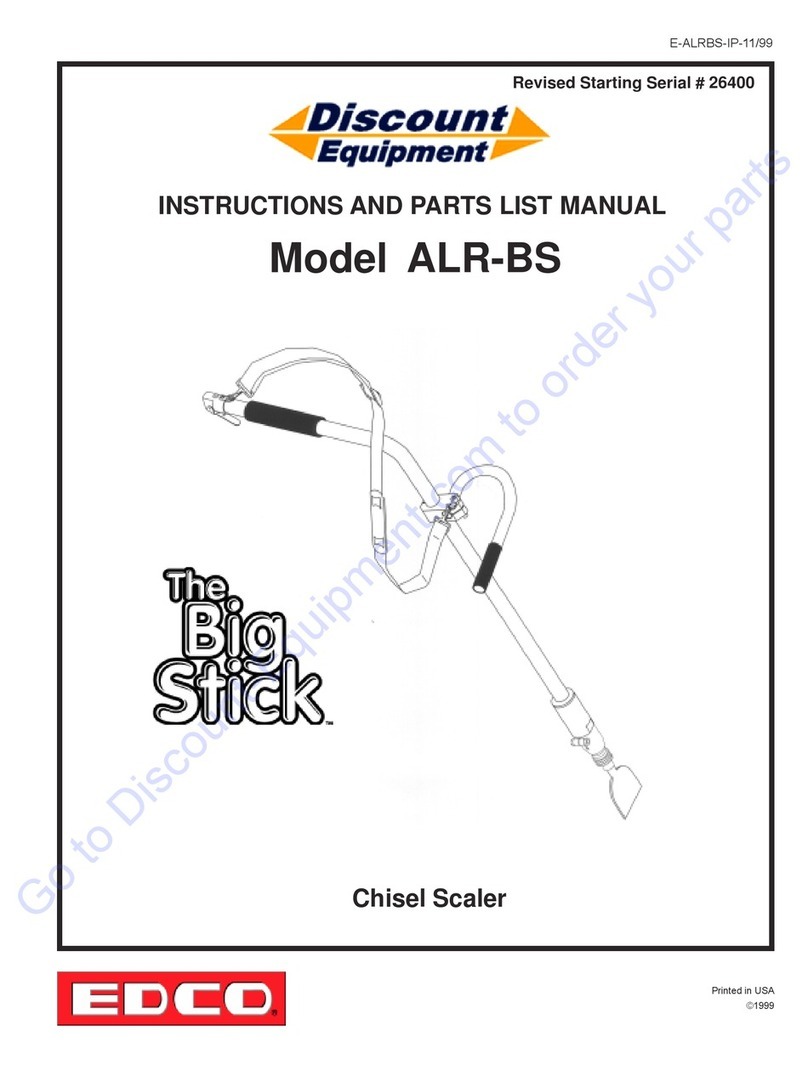 Edco The Big Stick Operating instructions and parts list manual