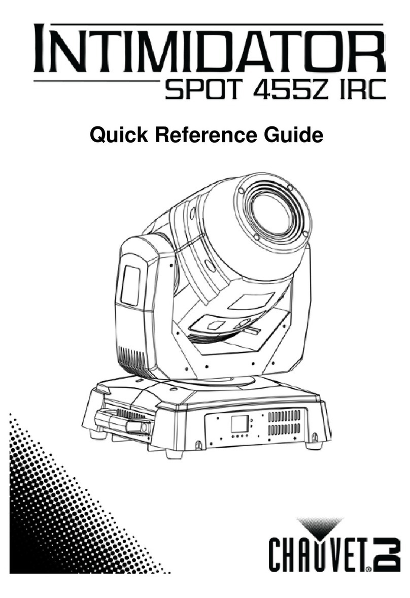 Chauvet DJ INTIMIDATOR SPOT 455Z IRC Quick reference guide