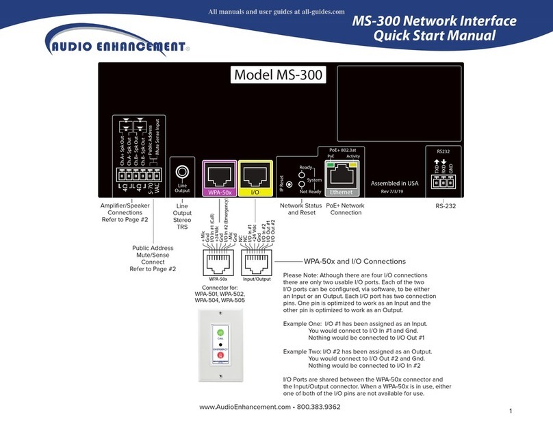 Audio enhancement MS-300 Quick start manual