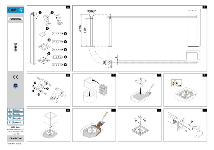 CAME FA01467M4A quick start guide