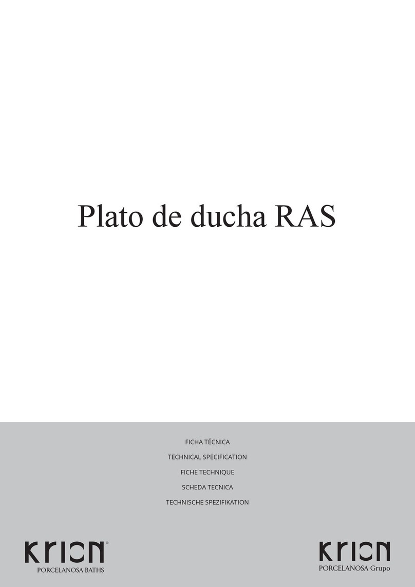 KRION Plato de ducha RAS Technical specification KRION Plato de ducha RAS Technical specification