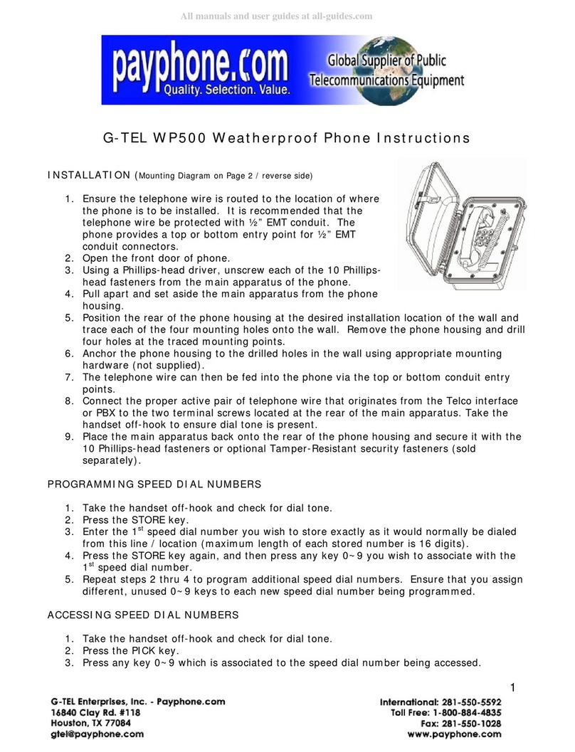 G-TEL Enterprises WP500 instructions