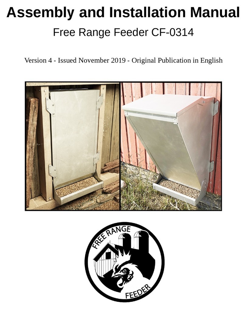 FREE RANGE CF-0314 Assembly and installation manual FREE RANGE CF-0314 Assembly and installation manual