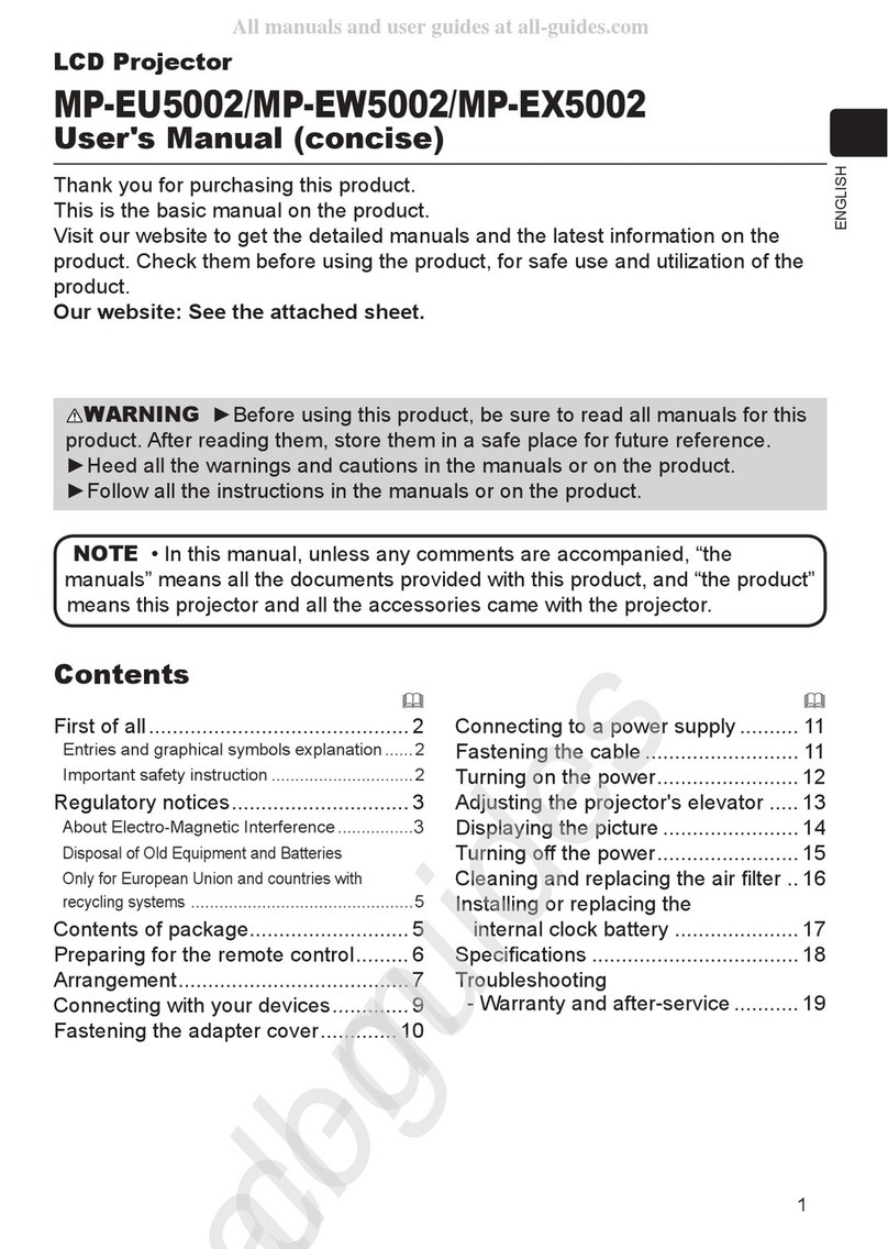 Maxell MP-EU5002 User manual