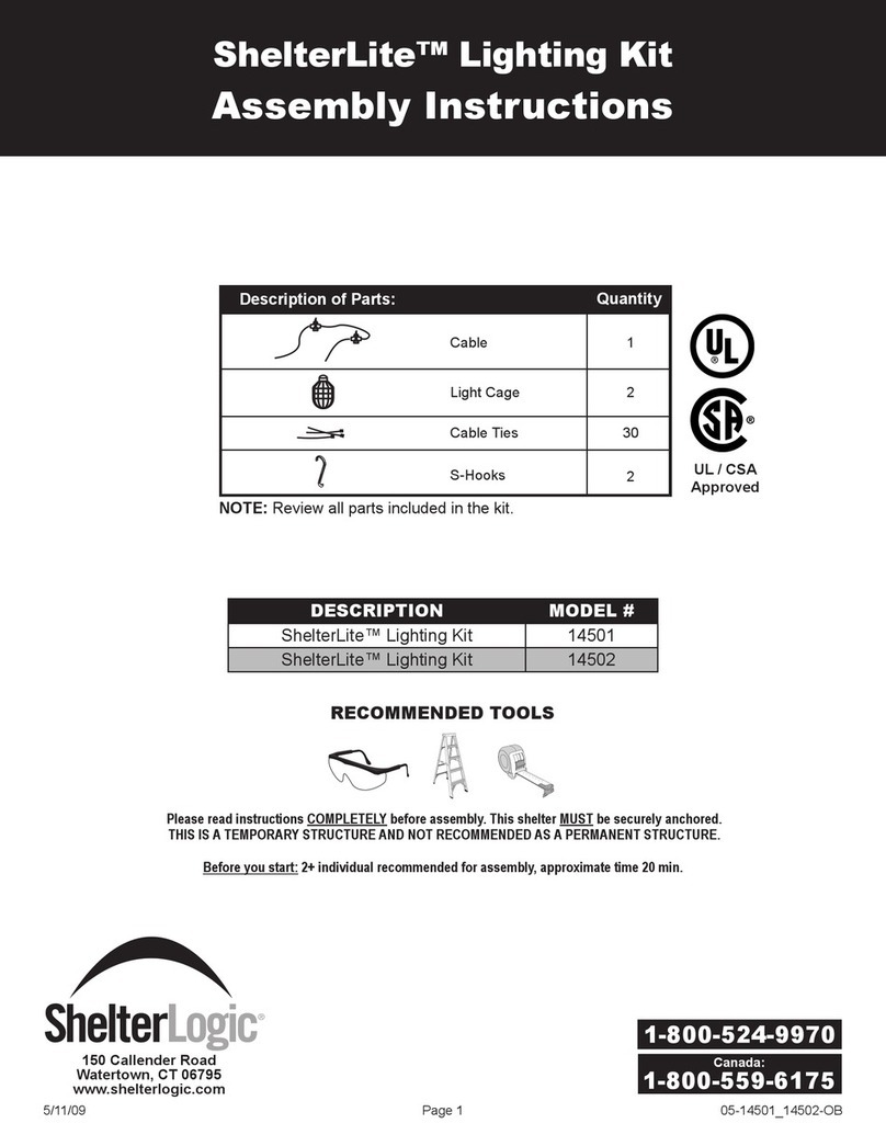 ShelterLogic ShelterLite 14501 Assembly instructions