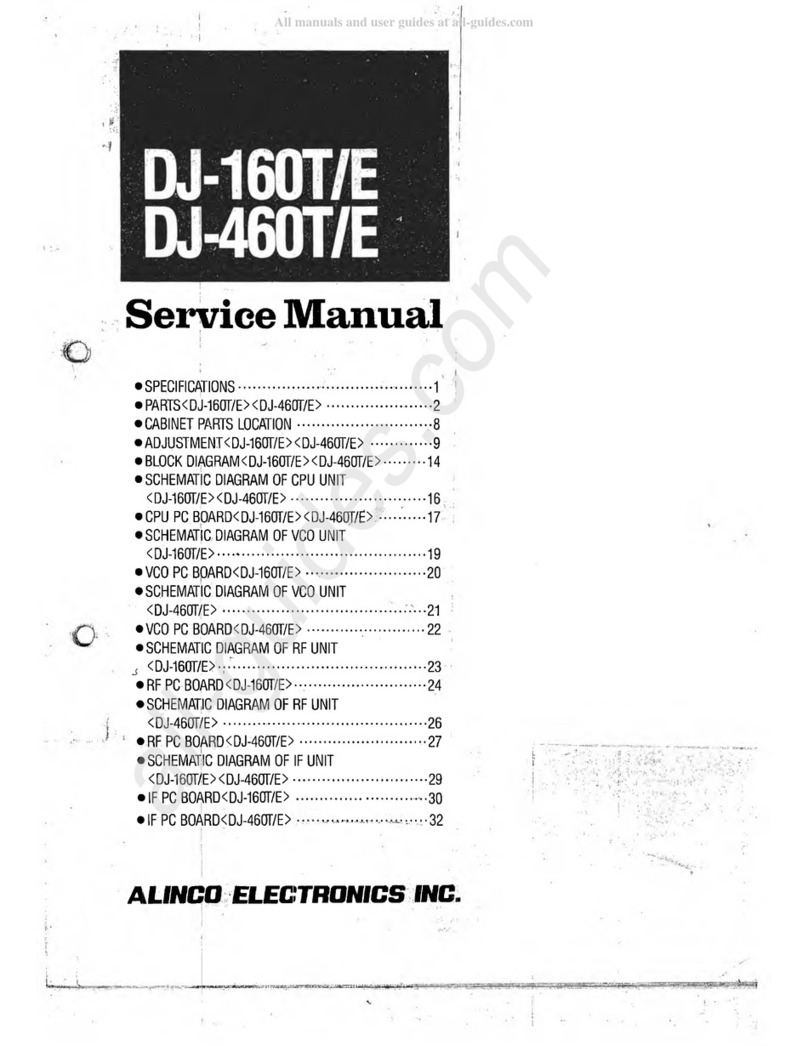 Alinco DJ-160T Service manual