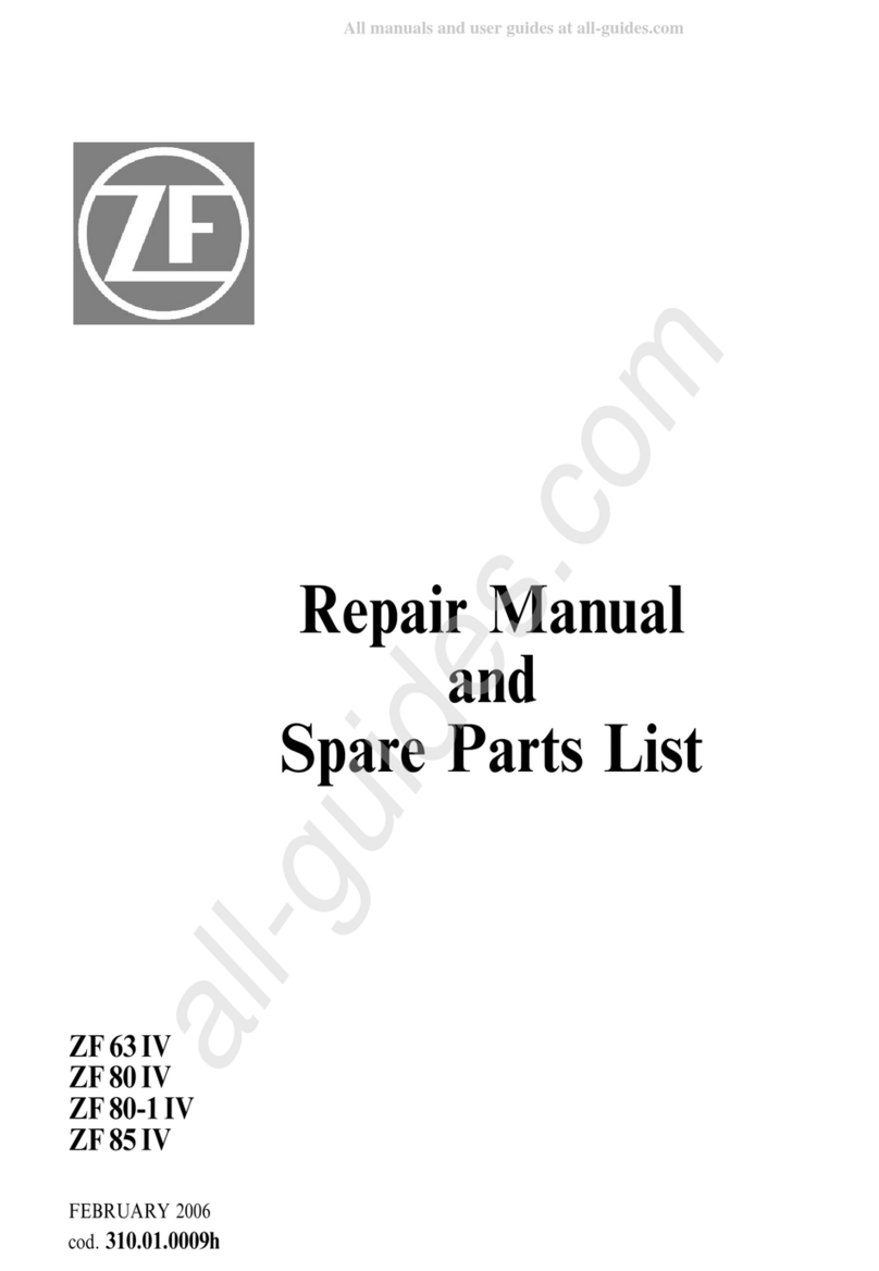 ZF ZF 63 IV Repair Manual and Part List ZF ZF 63 IV Repair Manual and Part List