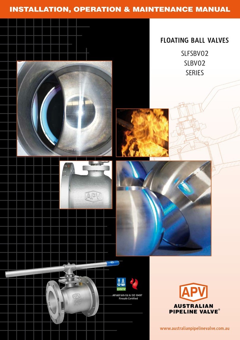 APV SLFSBV02 Series Installation, operation & maintenance manual