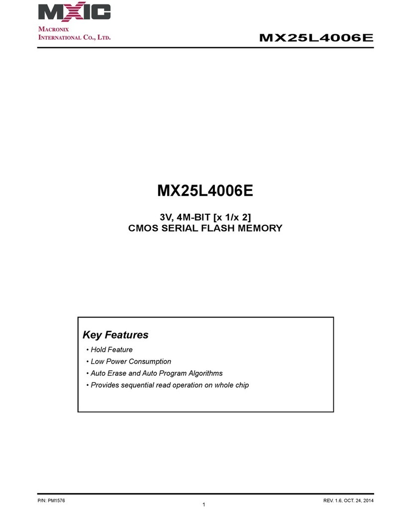 Macronix MX25L4006E manual