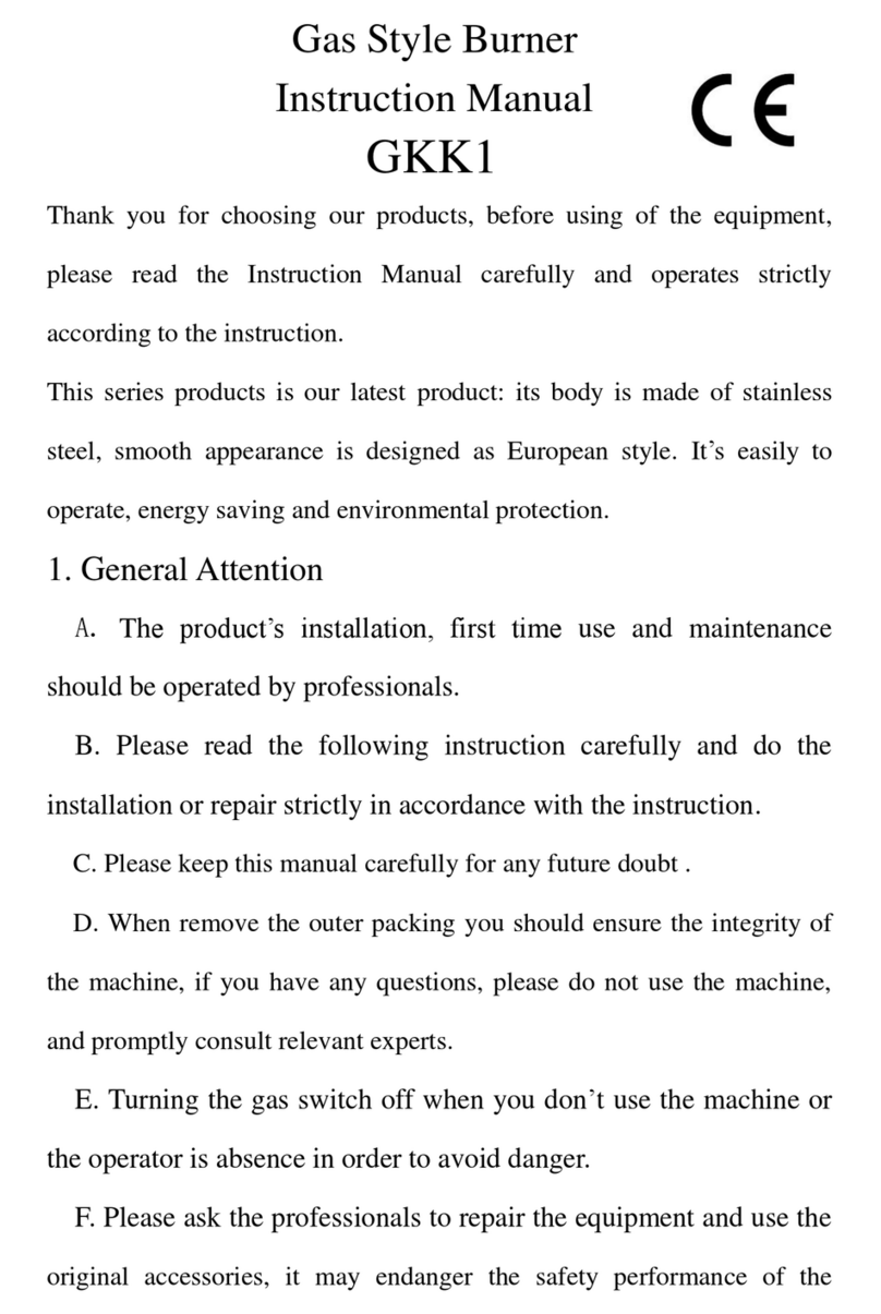 GGM gastro GKK1 instruction manual