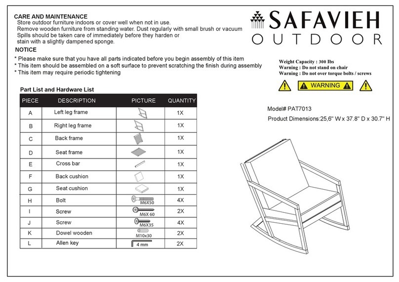 Safavieh Outdoor PAT7013 Assembly instructions