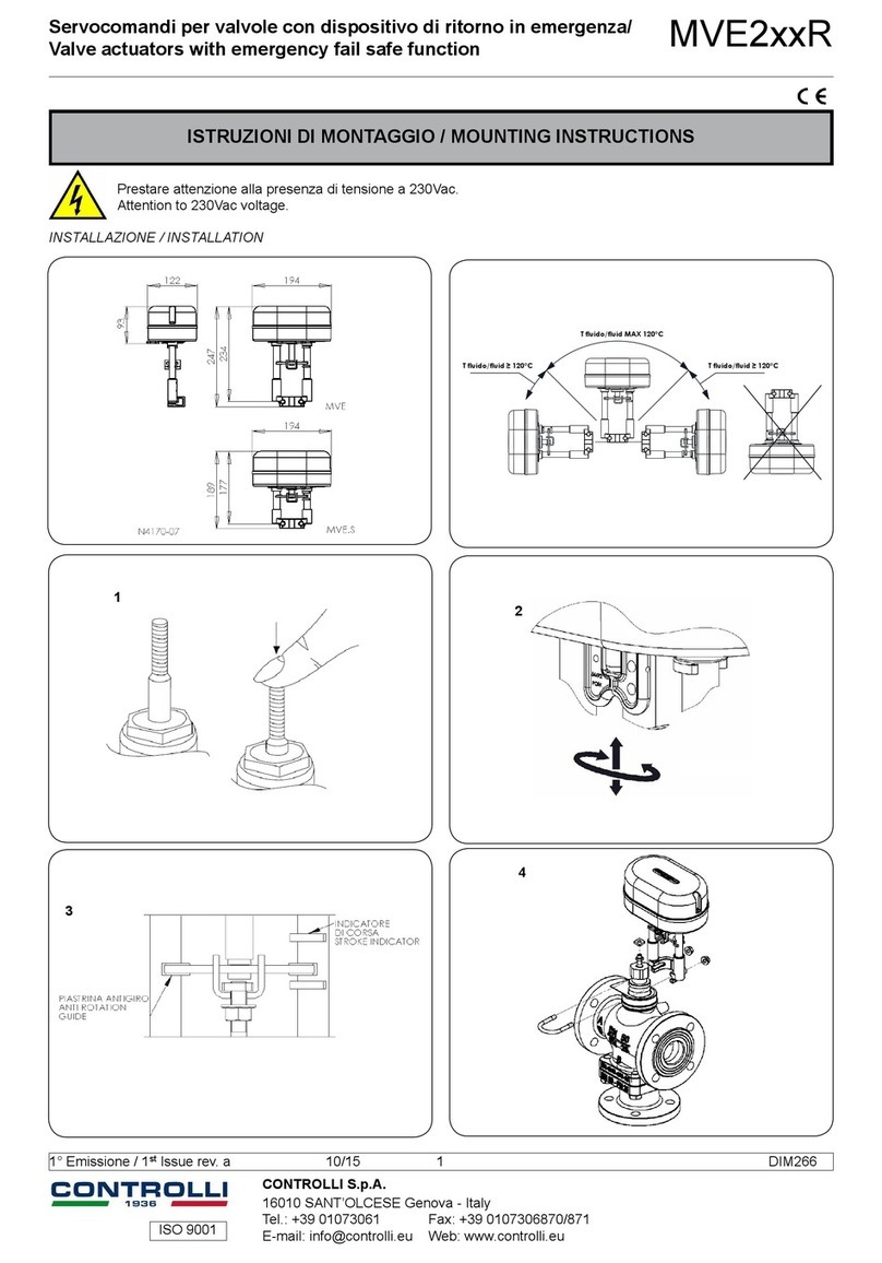 Controlli MVE2 R Series Mounting instructions