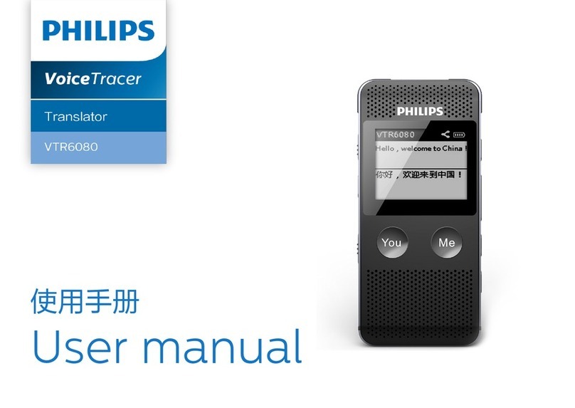 Philips VoiceTracer VTR6080 User manual