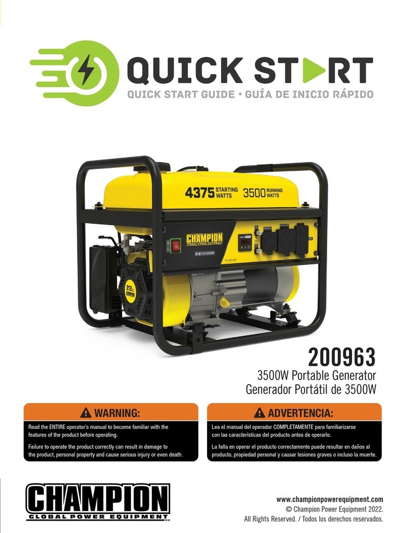Champion 200963 quick start guide