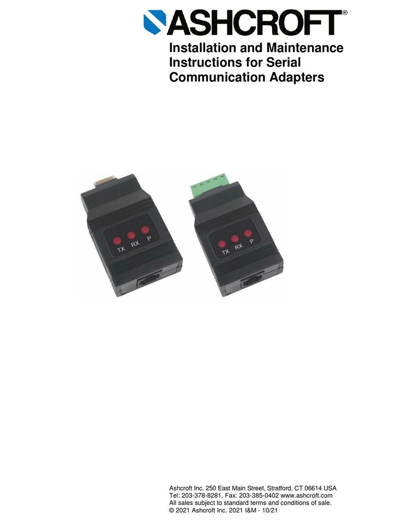 Ashcroft 101B224-06 Installation and maintenance instructions