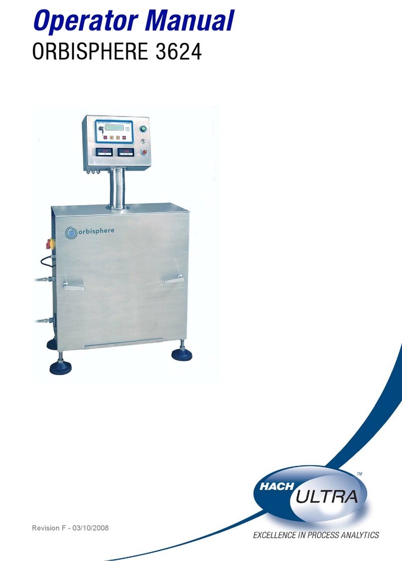 Hach Ultra ORBISPHERE 3624 User manual Hach Ultra ORBISPHERE 3624 User manual