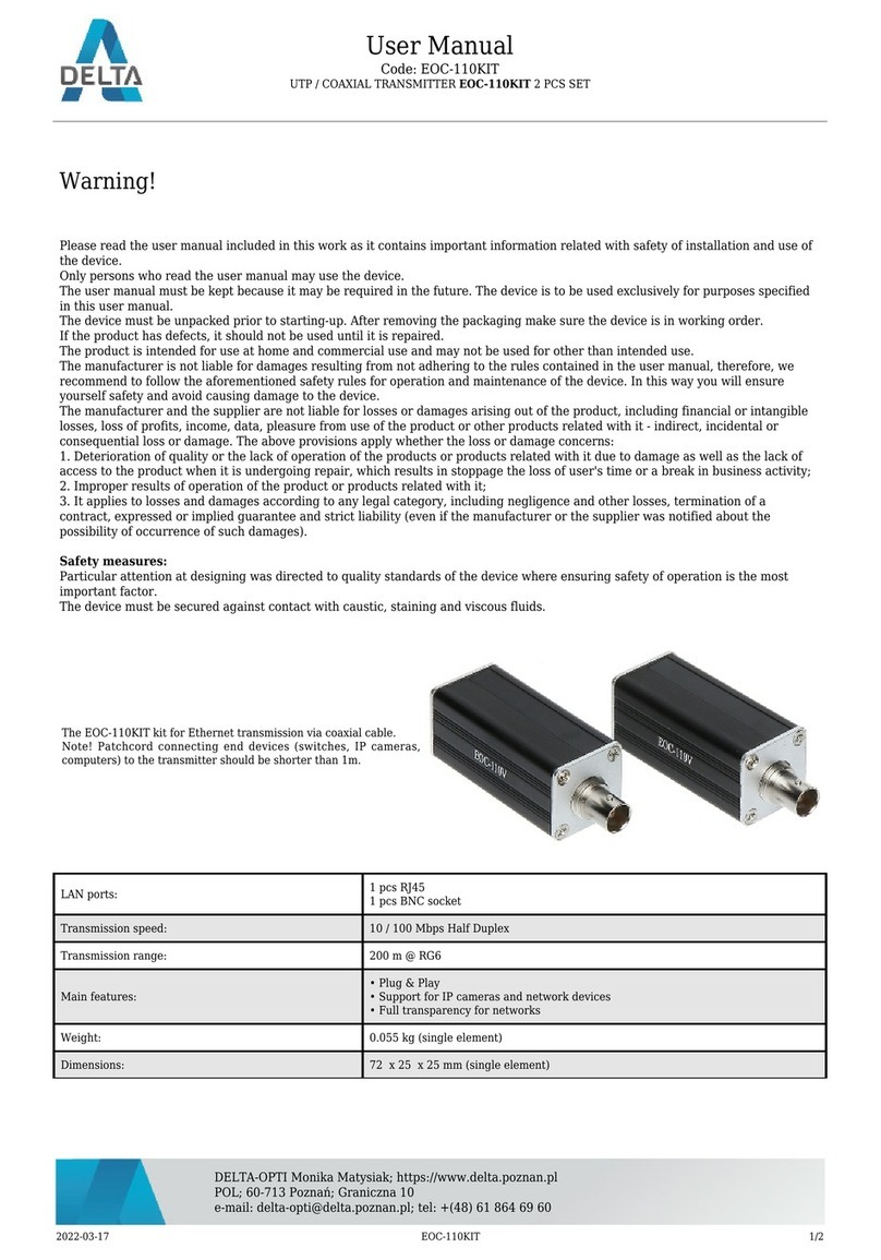 Delta EOC-110KIT User manual