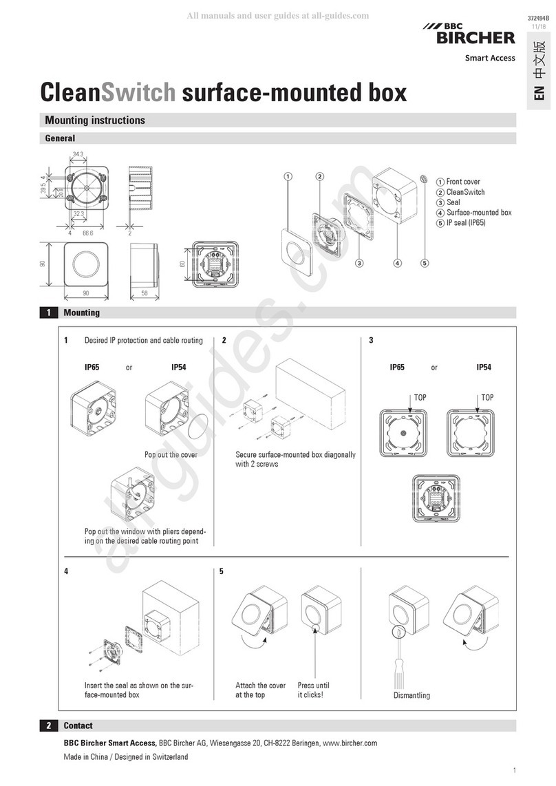BBC Bircher CleanSwitch Mounting instructions