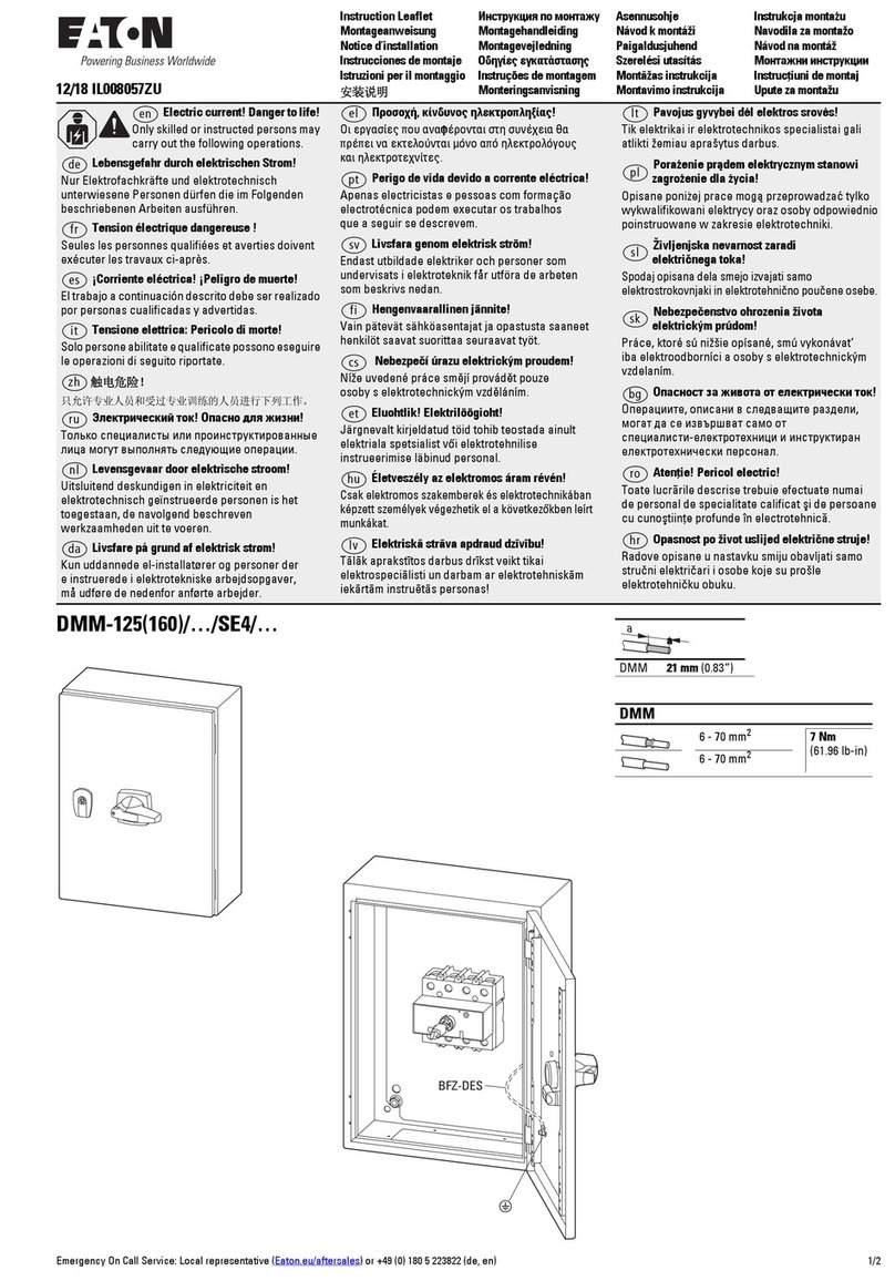 Eaton DMM-125 SE4 Series Manual