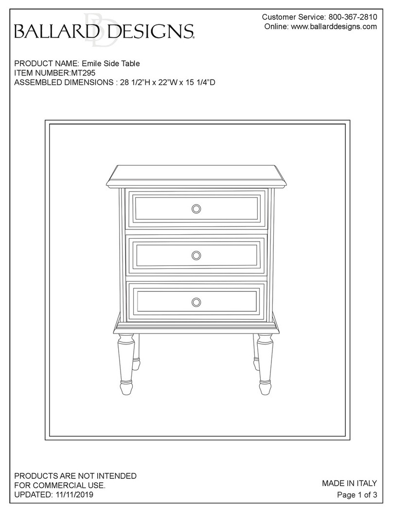 Ballard Designs MT295 quick start guide Ballard Designs MT295 quick start guide