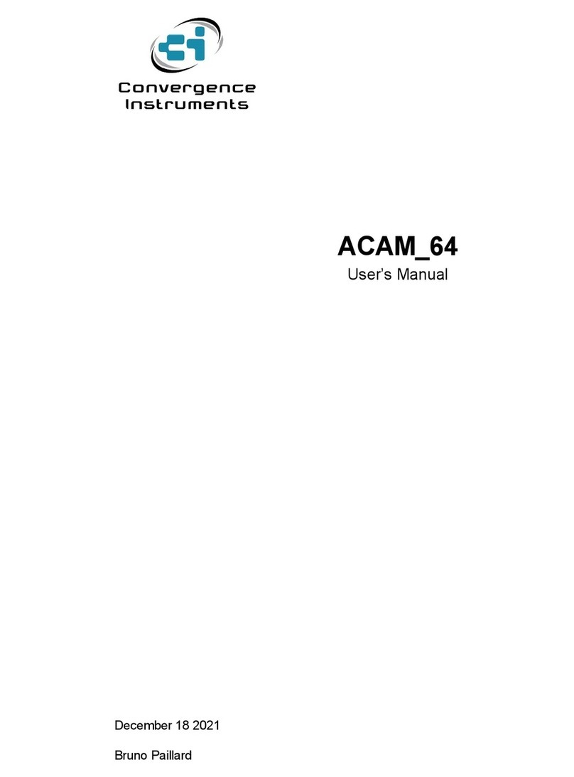Convergence Instruments ACAM 64 user manual