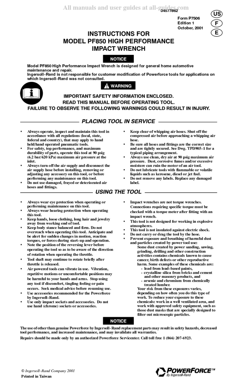 Ingersoll-Rand PowerForce PF850 instructions