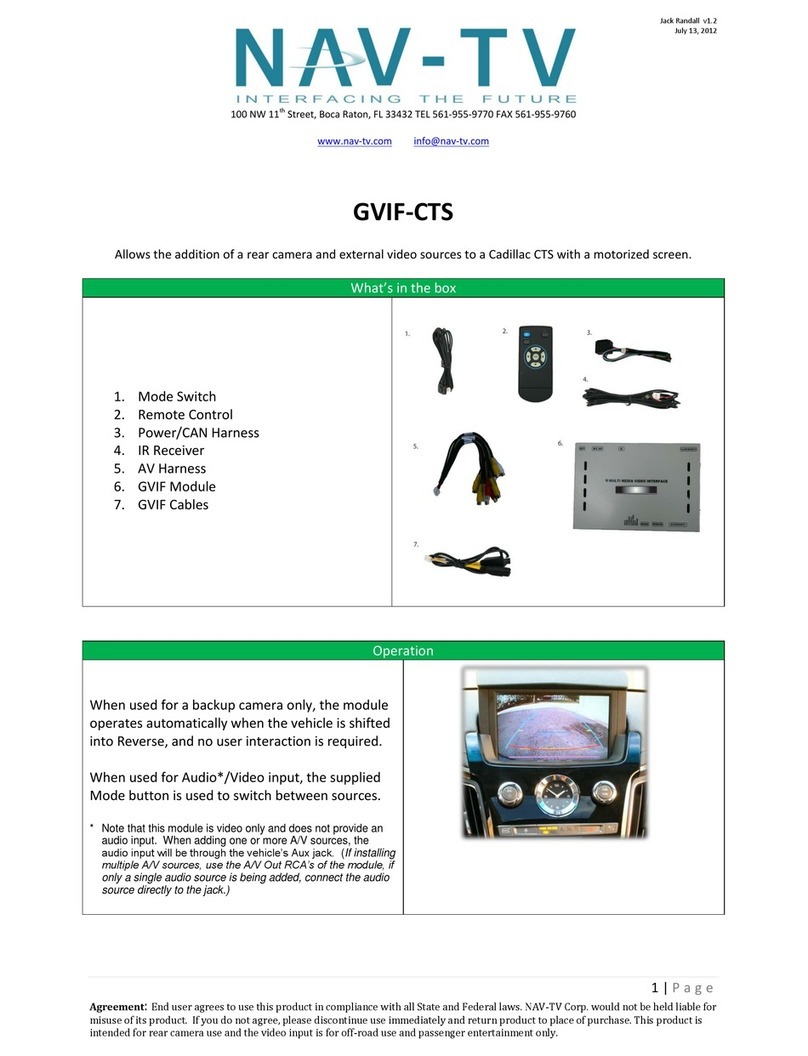 Nav TV GVIF-CTS quick start guide