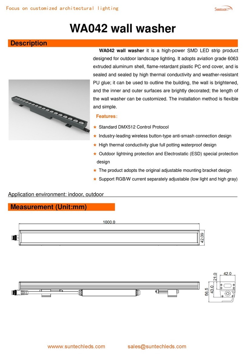 Sun-Tech WA042 wall washer quick start guide