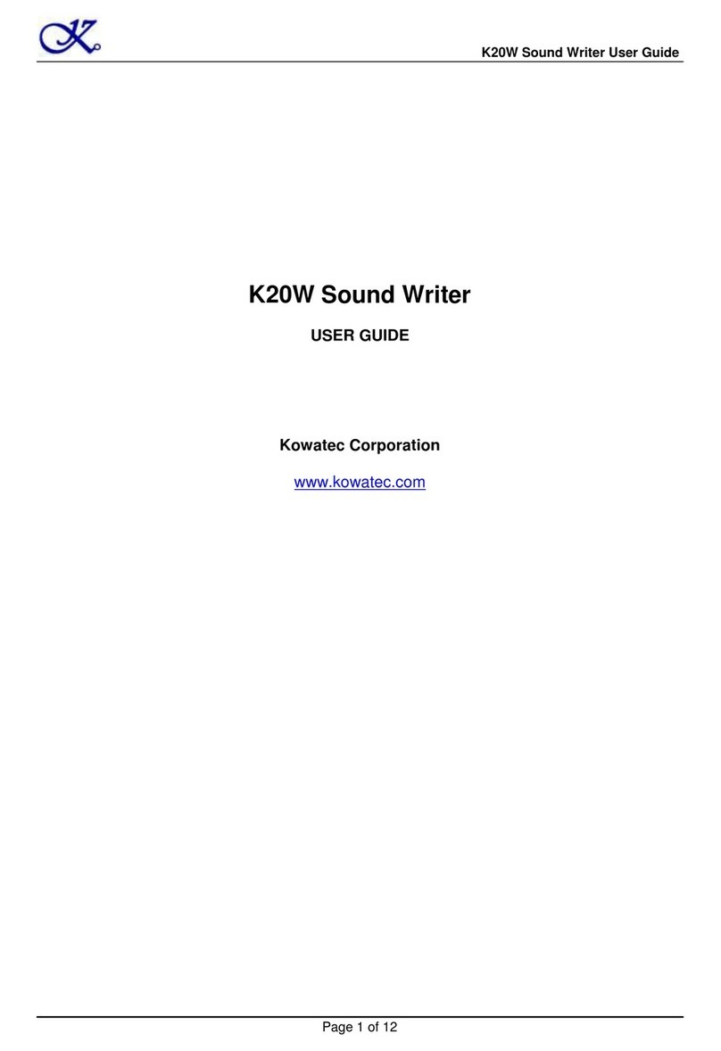 kowatec K20W User manual