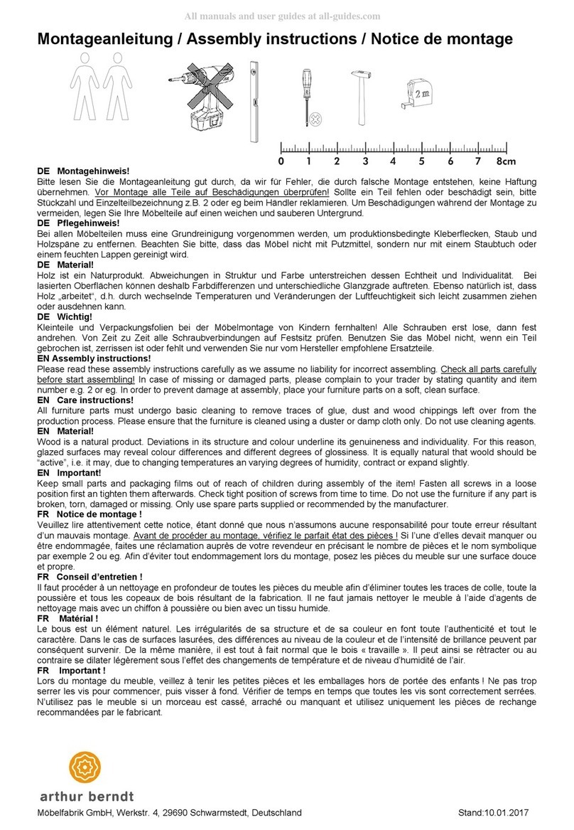 Arthur Berndt Combi Plus 40 ES Assembly instructions Arthur Berndt Combi Plus 40 ES Assembly instructions