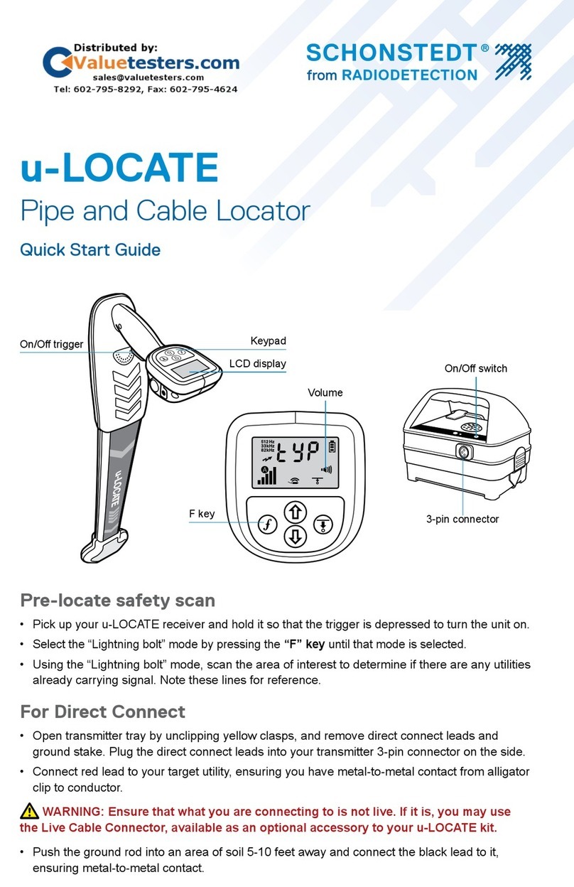 Radiodetection Schonstedt u-LOCATE quick start guide Radiodetection Schonstedt u-LOCATE quick start guide