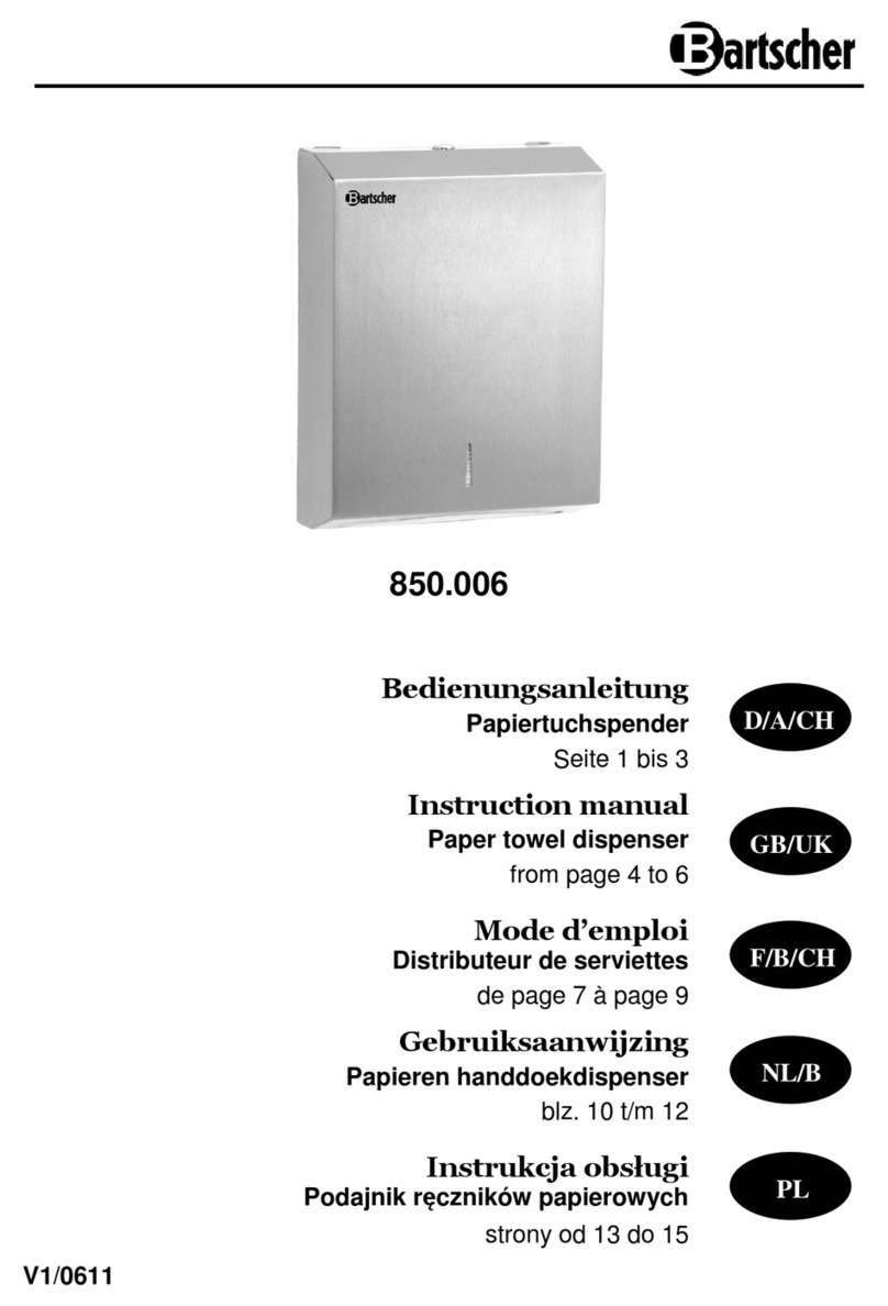 Bartscher 850006 instruction manual