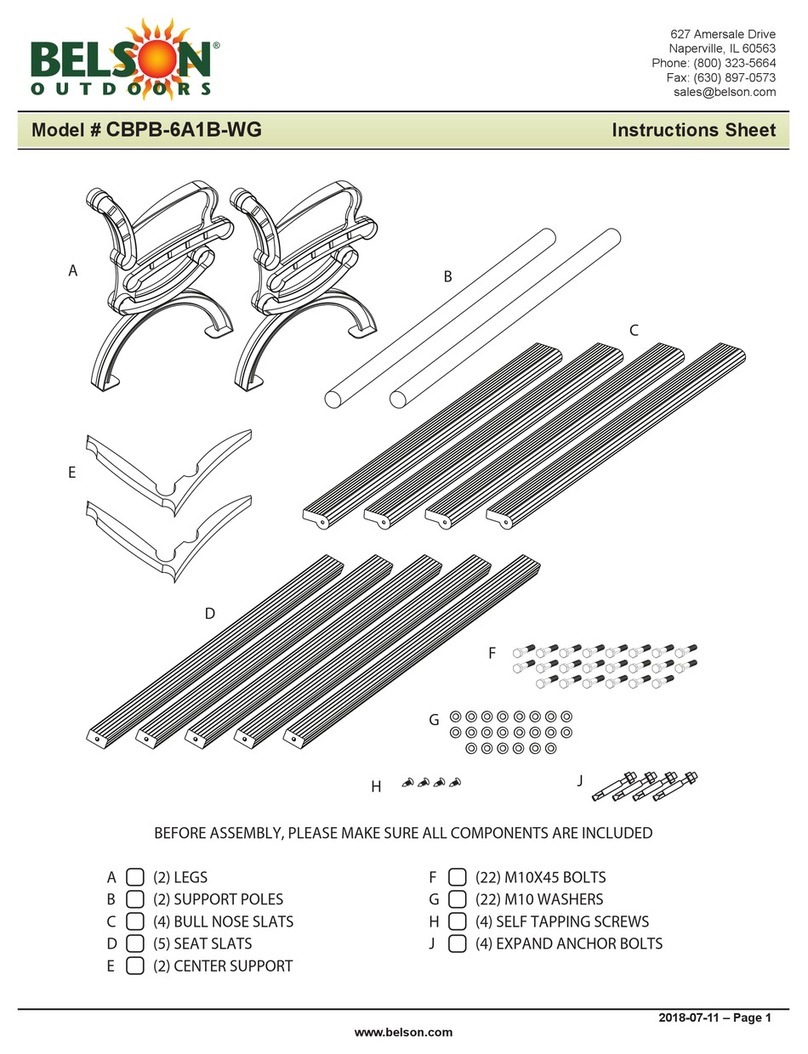 Belson Outdoors CBPB-6A1B-WG User manual